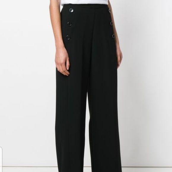 black high rise dress pants